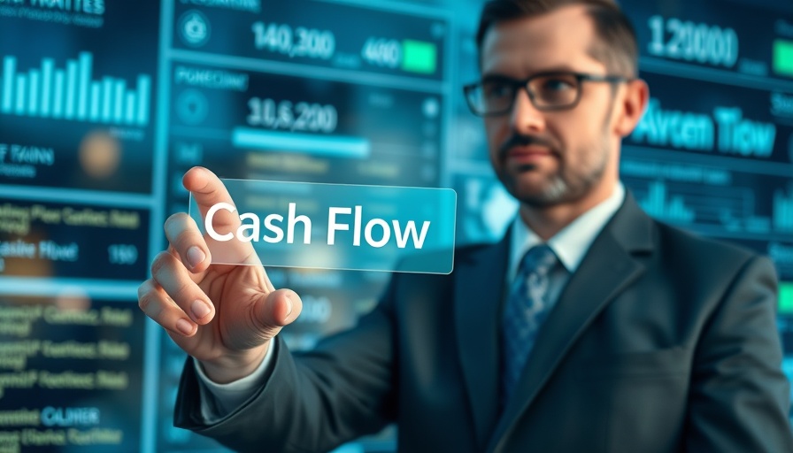 Interactive cash flow options for business in a digital display.