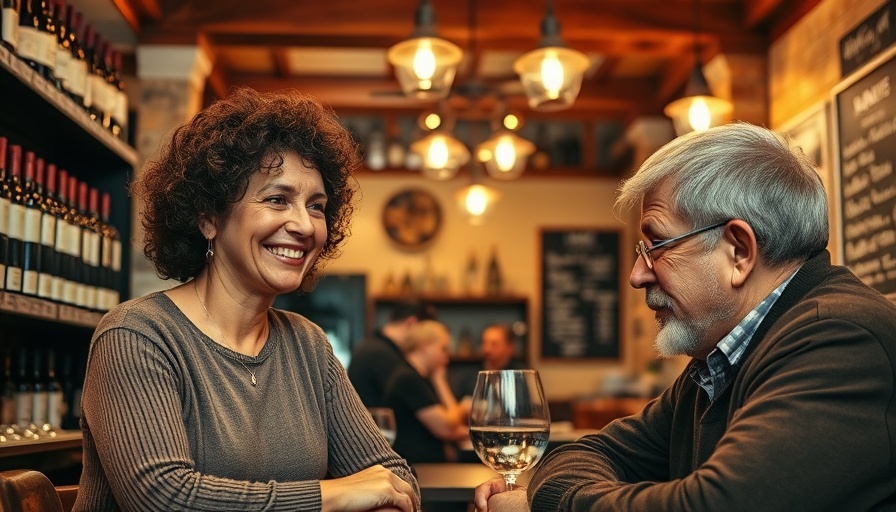 Casual meeting at Wine Garden Polk County, cozy bar setting.
