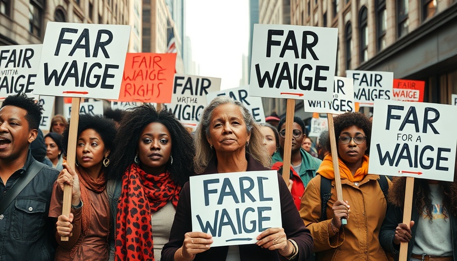 Uber Lyft drivers protest for unionization holding signs, outdoors.