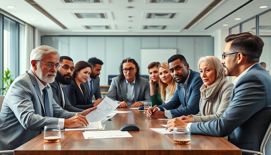 International figures discuss economic policies in a modern conference room.