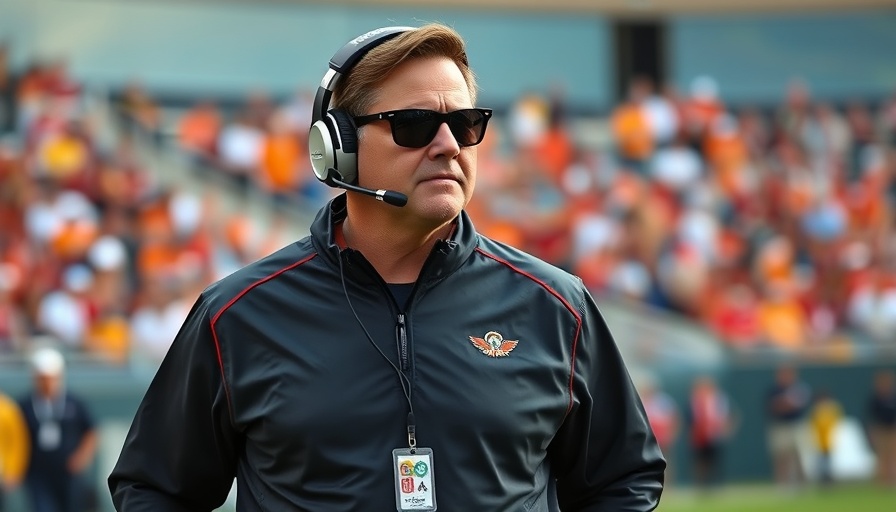 Coach with headset at Colorado football home game.