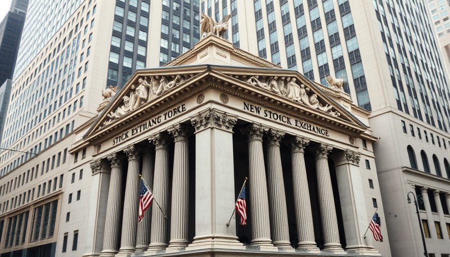 Facade of New York Stock Exchange, symbolizing stock market trends for business lenders.