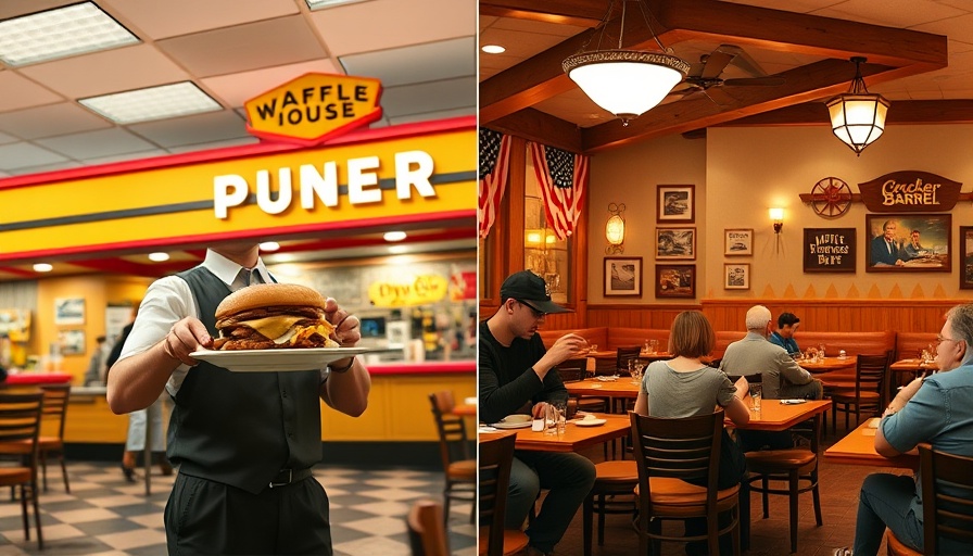 Comparison of Cracker Barrel and Waffle House dining environments.