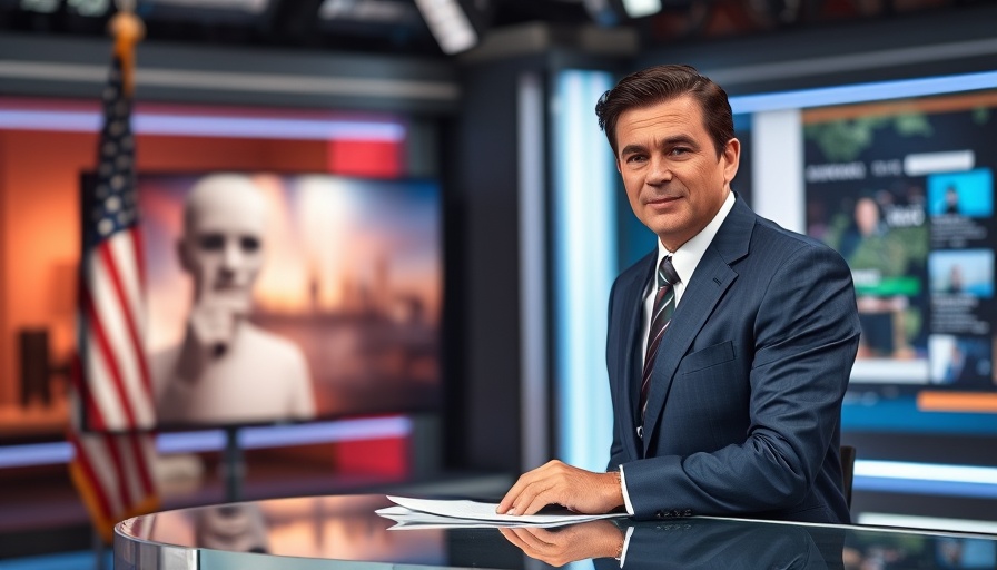 News anchor presenting AI impact on job searches segment in studio.
