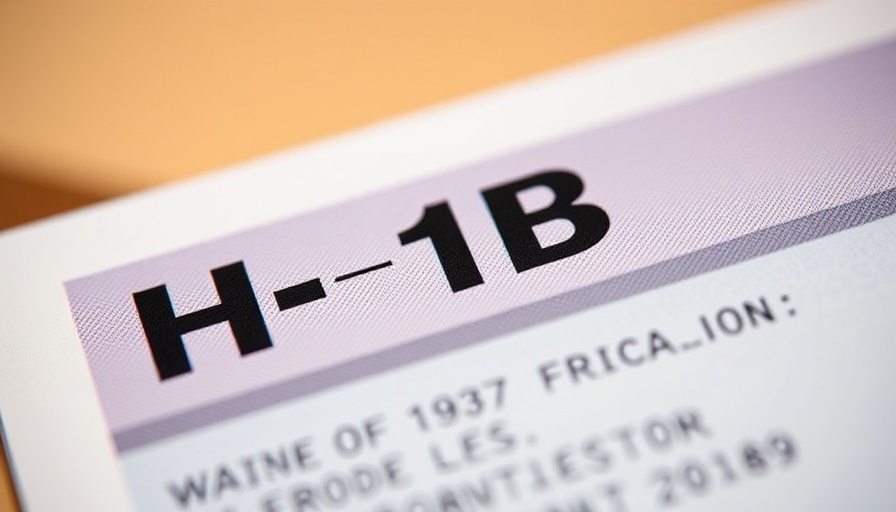 H-1B visa document close-up, highlighting text details, macro shot