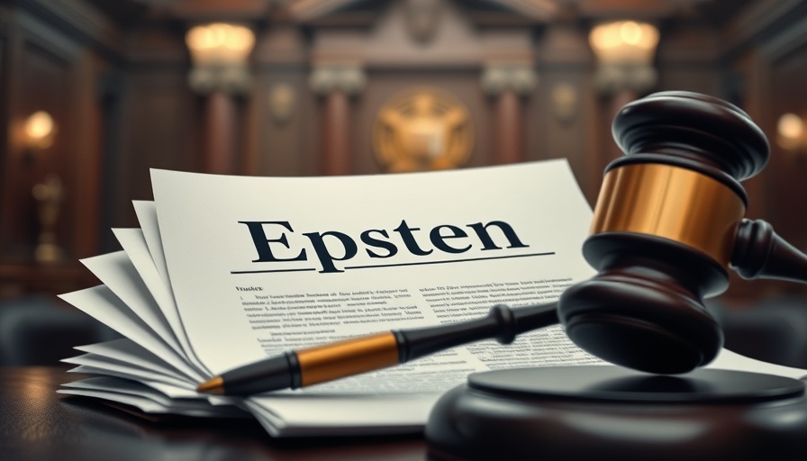Conceptual illustration of Epstein files and Google monopoly ruling.
