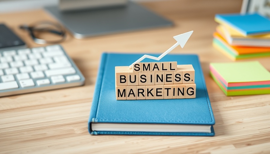 Effective Small Business Marketing concept on a desk with keyboard.