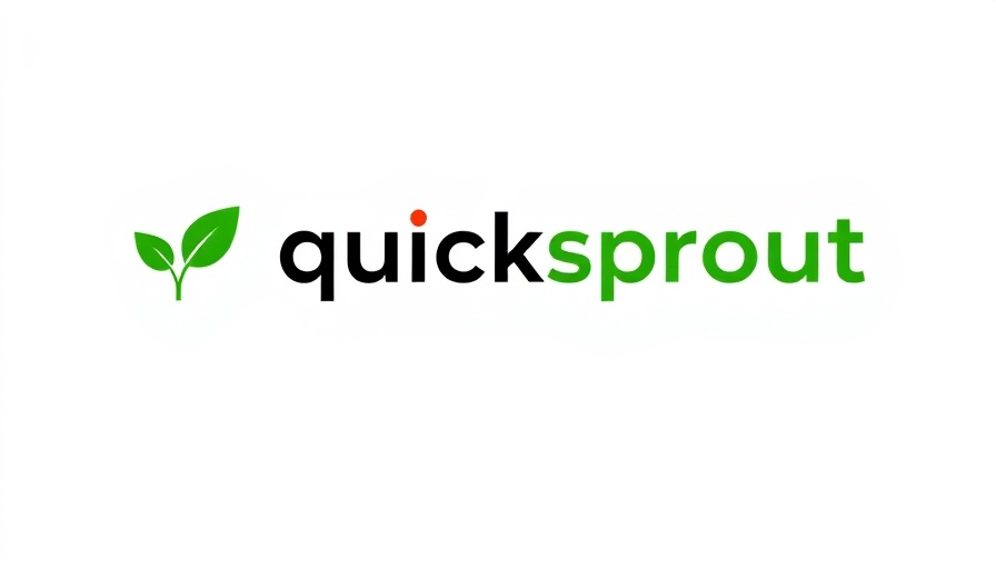 Minimalist Quicksprout logo with green leaf and black text.