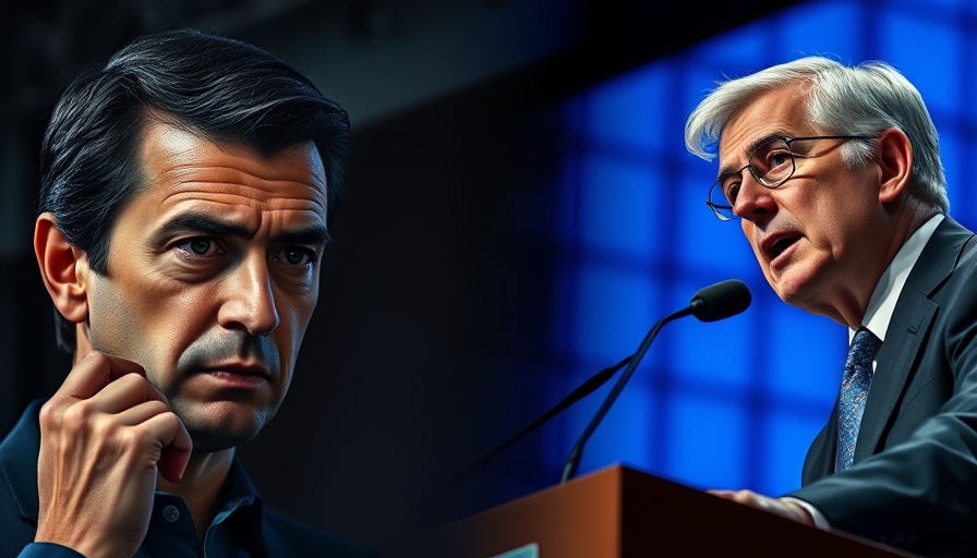 Tense split image depicting anti-Christian government bias discussion.
