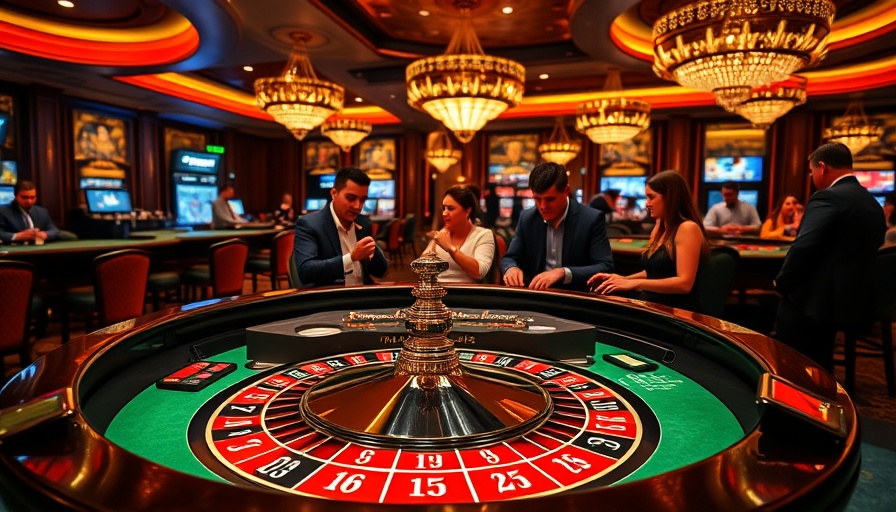 Elegant roulette table in top casinos in the world setting