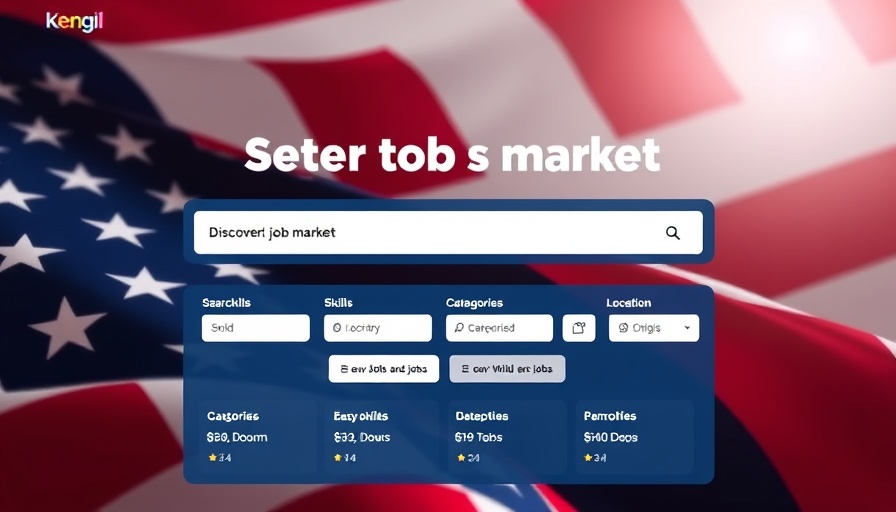 American flag-themed job search page highlighting jobs for US citizens.