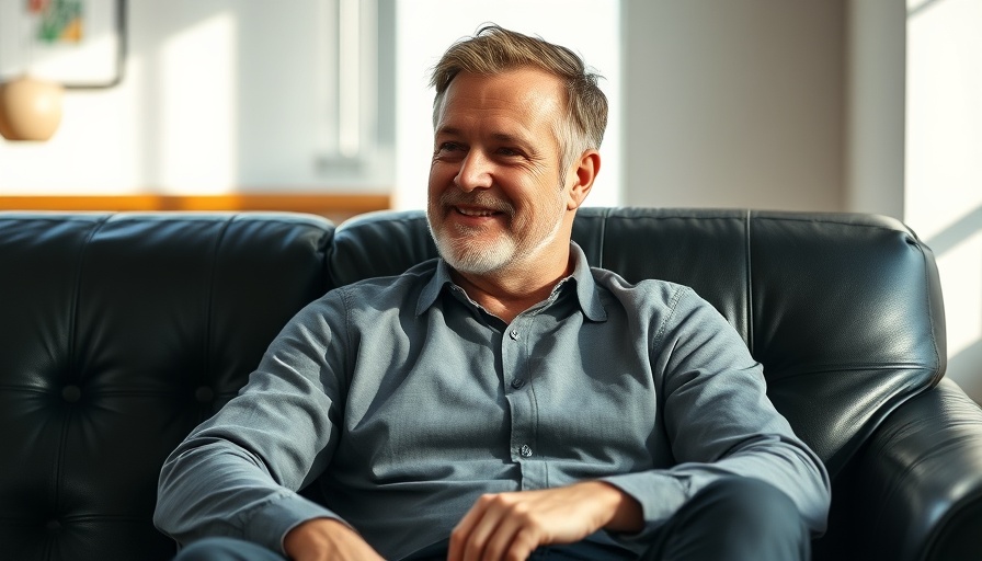 Thoughtful man sitting in a bright room for dementia research advances.