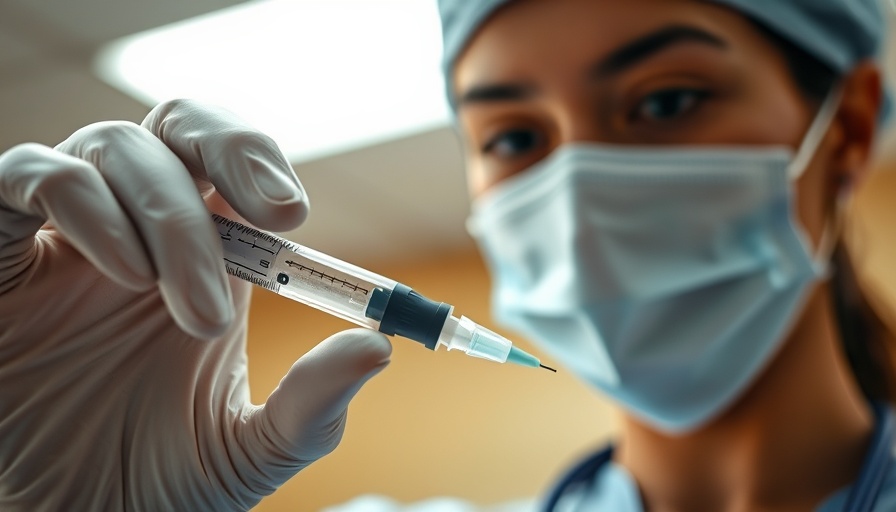 California COVID surge 2025: healthcare worker preparing vaccine syringe.