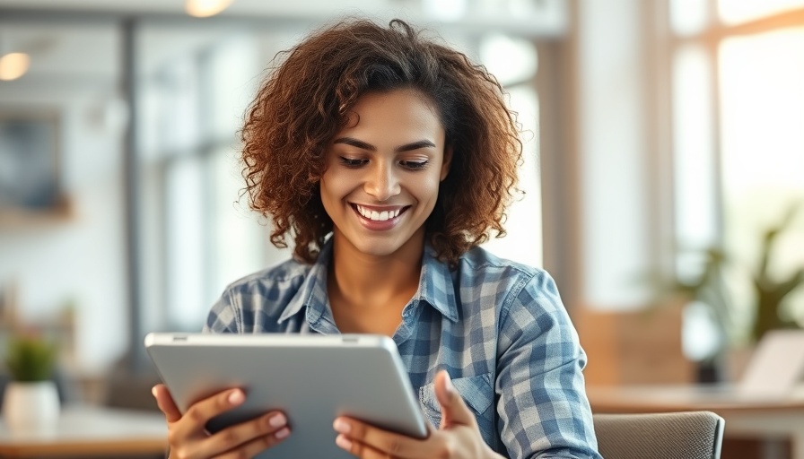 Young designer working with a digital tablet in a modern office.
