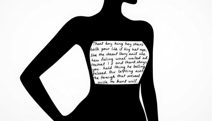 Stylized torso silhouette with text, related to Trump Epstein Birthday Book Controversy.
