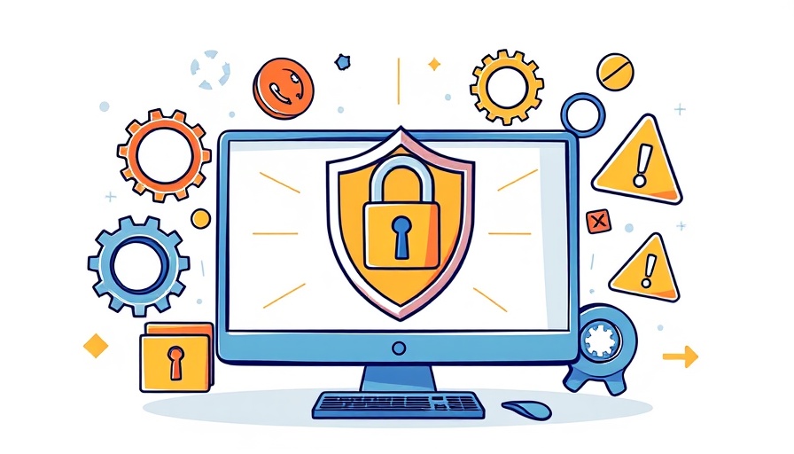 Digital security illustration highlighting scam protection elements.