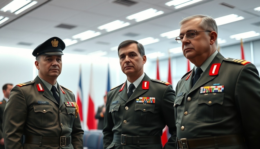 Polish military officials in a conference room discussing strategy.