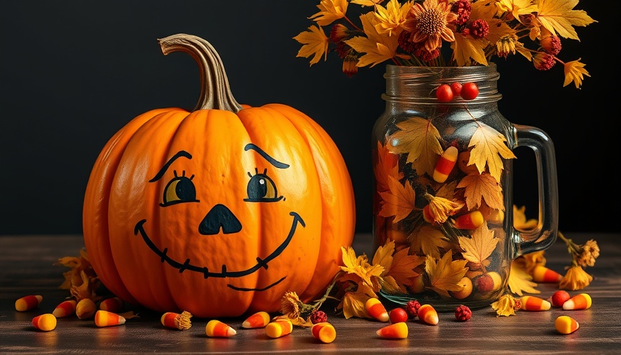 Fall humor with a whimsical pumpkin and autumn decor for small business owners.