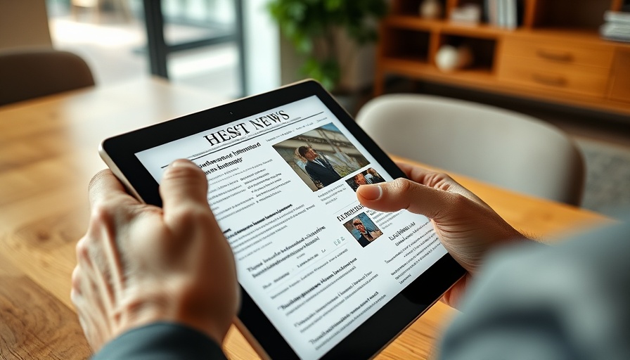 New Guidance on Nonimmigrant Visas news on tablet with coffee.