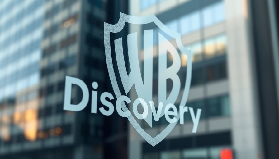 Warner Bros. Discovery logo on glass discussing Paramount Skydance bid.