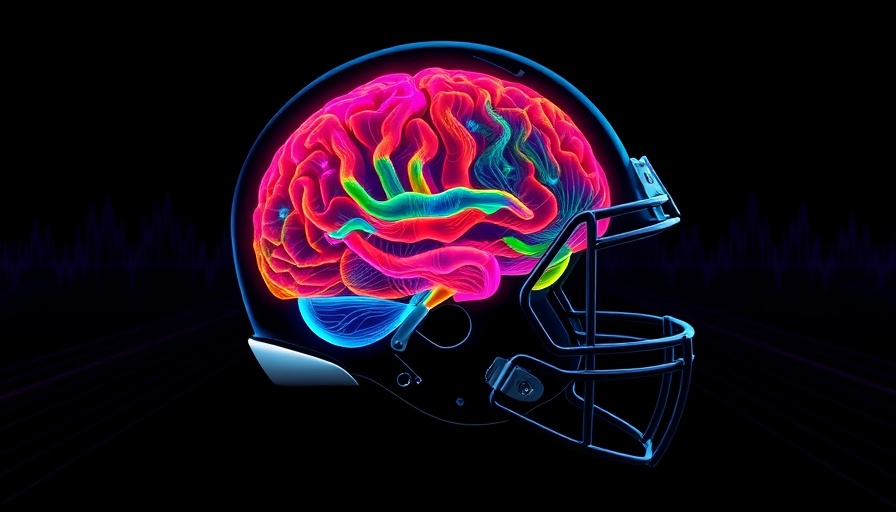 Digital illustration of a brain in helmet, representing psychedelic ibogaine for brain injury treatment.