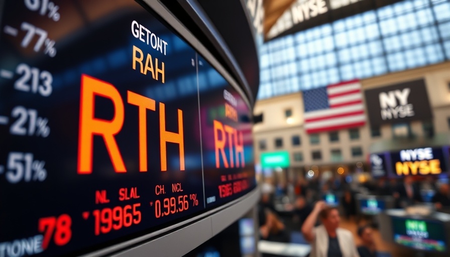 RH stock display at NYSE, highlighting market data.