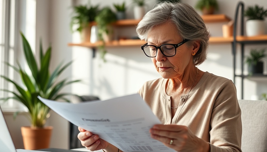 Older woman engaged in financial planning and budgeting at home.