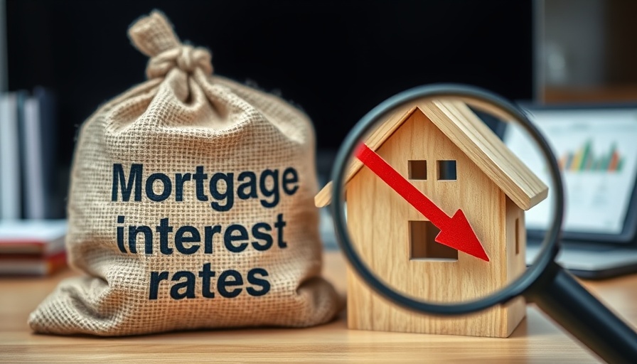 Impact of Fed interest rate cut on mortgages visualized with sack and arrow.