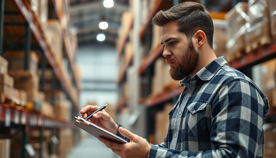 Warehouse worker inspecting inventory, best inventory management methodology.