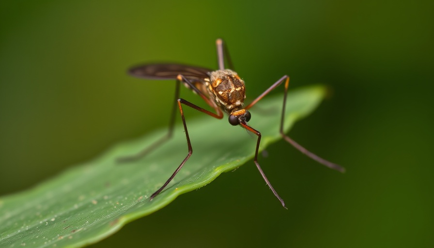 Mosquito on leaf, related to West Nile virus cases Los Angeles.