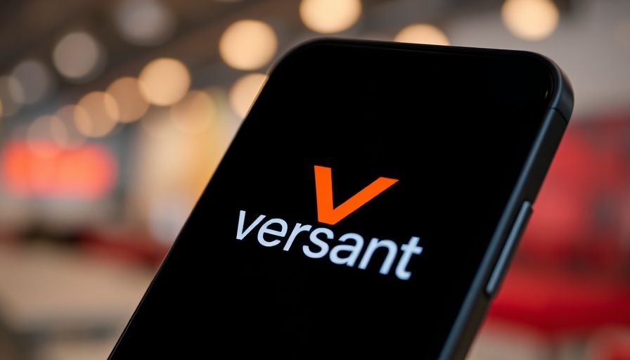 Versant logo on smartphone reflecting profit decline before IPO.