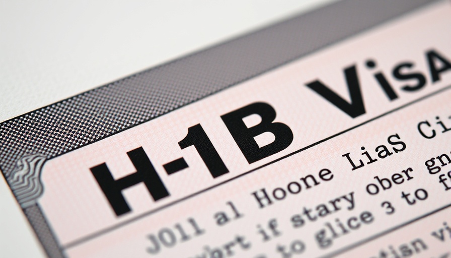 Close-up H-1B visa document illustration highlighting text details.