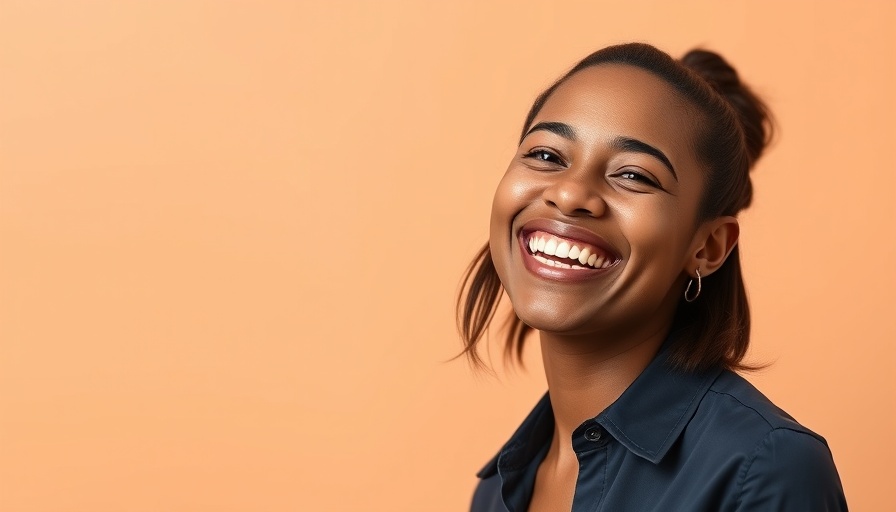 Confident woman smiling expressing small business resilience.