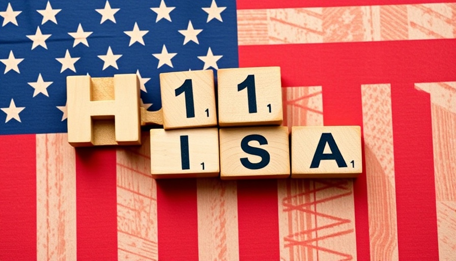 H-1B VISA blocks on USA flag backdrop, symbolizing Trump H-1B Proclamation 2025.