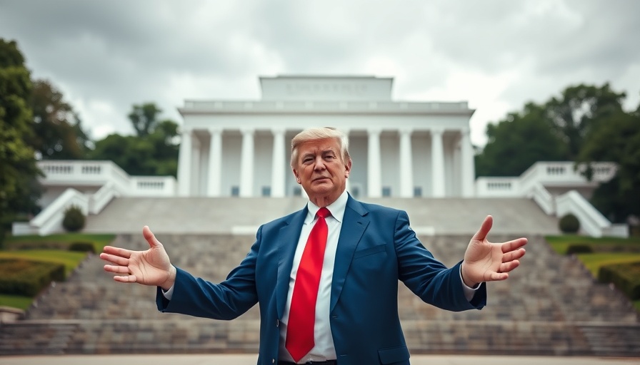 Middle-aged man making announcement outdoors, Trump autism announcement