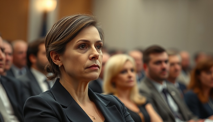 Formal setting with woman attentively listening, relevant to presidential power.