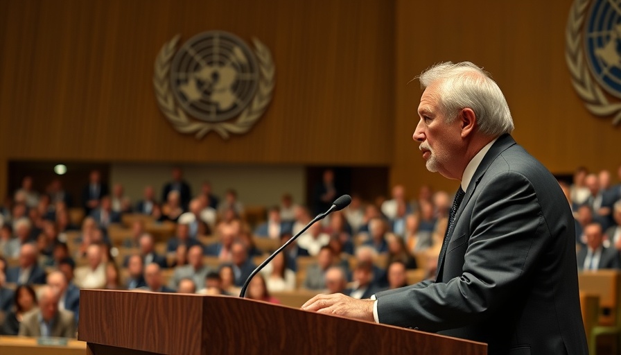 Trump addressing U.N. on global conflicts, passionate speech at podium.