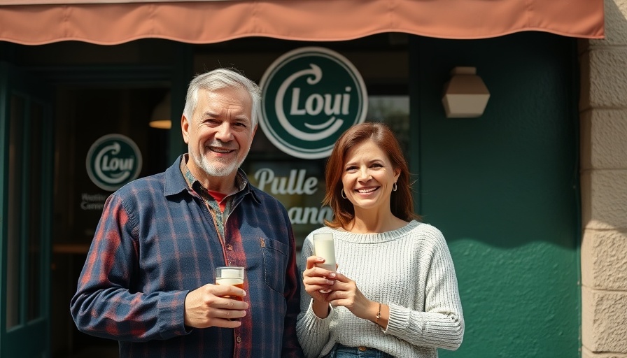 E-commerce and Candle Company Success: smiling owners holding candles outside their store.