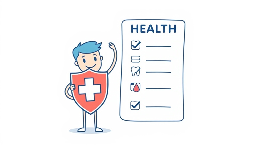 Illustration of health coverage concept featuring a person with a medical shield in 2026.