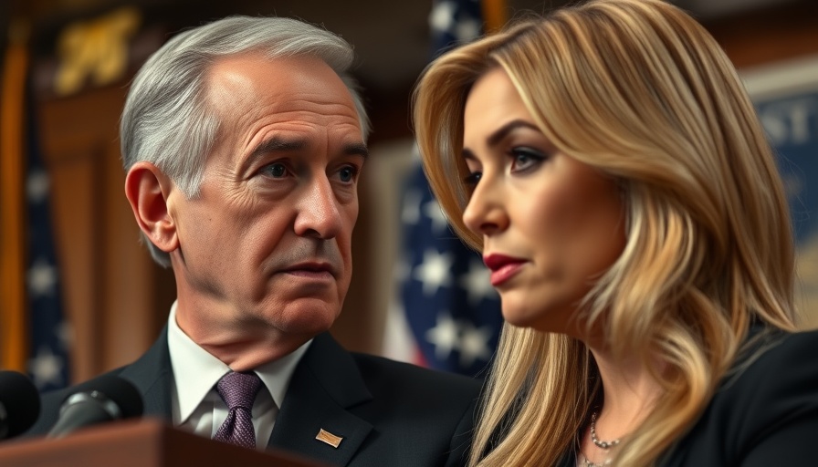 Press conference with man listening to female speaker, Justice Department Investigates George Soros.