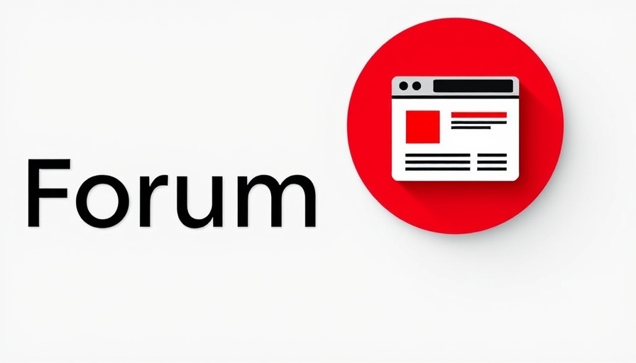 Forum logo with red circle and black text.