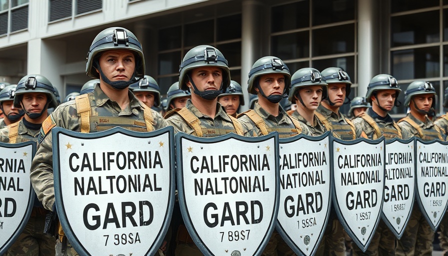 California National Guard deployment in urban setting