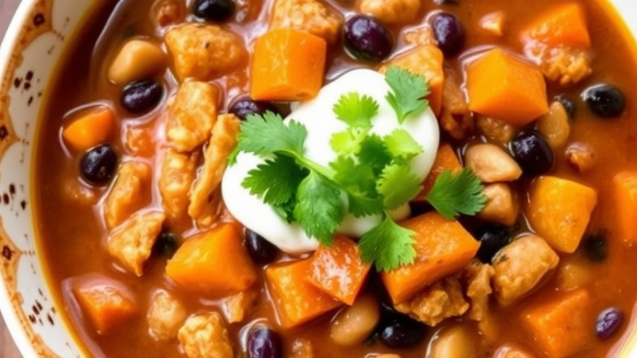 Pumpkin Turkey Chili with Sweet Potato and Black Beans