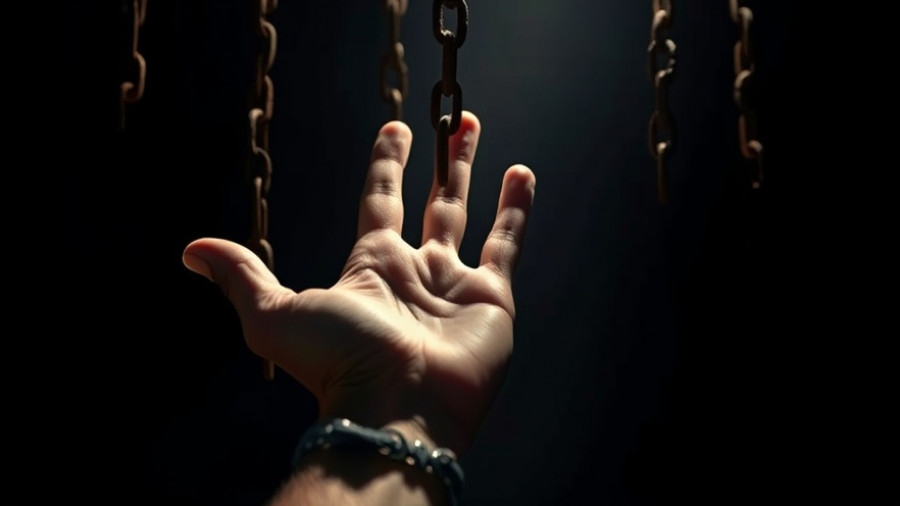 Hand reaching for chains symbolizing struggle, linked to Brief Admissions for Borderline Personality Disorder.