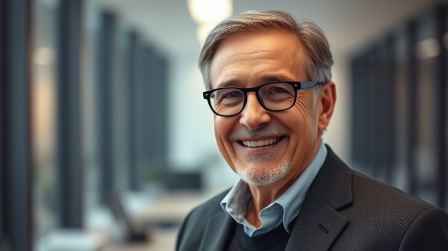 Confident older man in a blazer, portraying vitality and wisdom.