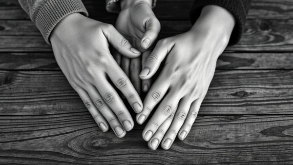 Generations of hands symbolizing family connections and history.
