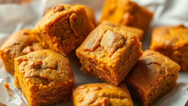Golden-brown healthy 2-ingredient pumpkin bread bites on parchment.