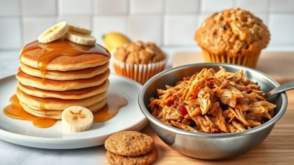 Delicious two-ingredient recipes: pancakes, muffins, cookies, chicken.
