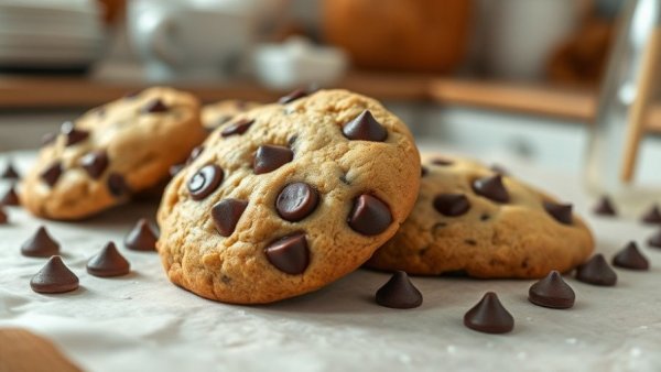 Healthy high-protein chocolate chip cookies with sea salt topping.