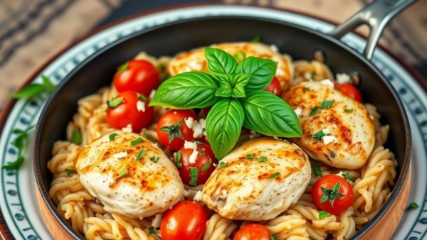 Delicious skillet meal featuring chicken and orzo, top recipes for healthy eating.